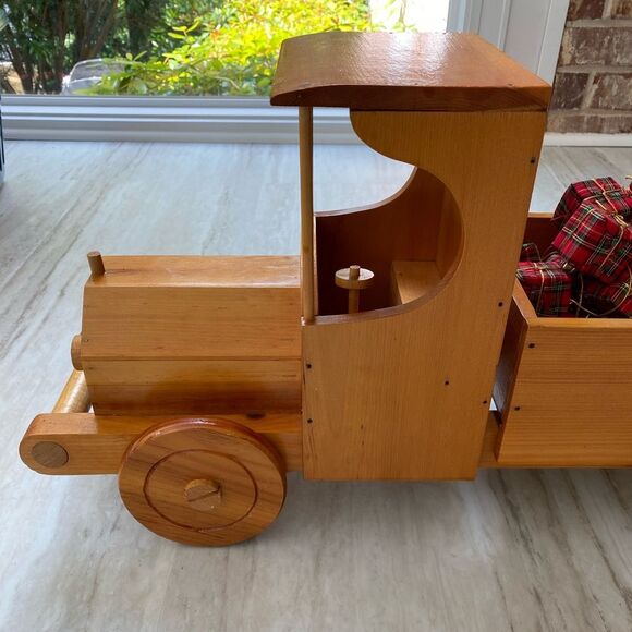 26” Handmade Vintage Wooden Toy Truck/ Dump Truck - Can Be Used As Home Decor - Picture 2 of 10